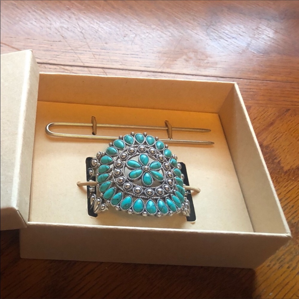 Turquoise Bun cuff